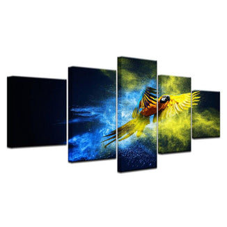 Tableau Perroquet<br> Plume Bleue