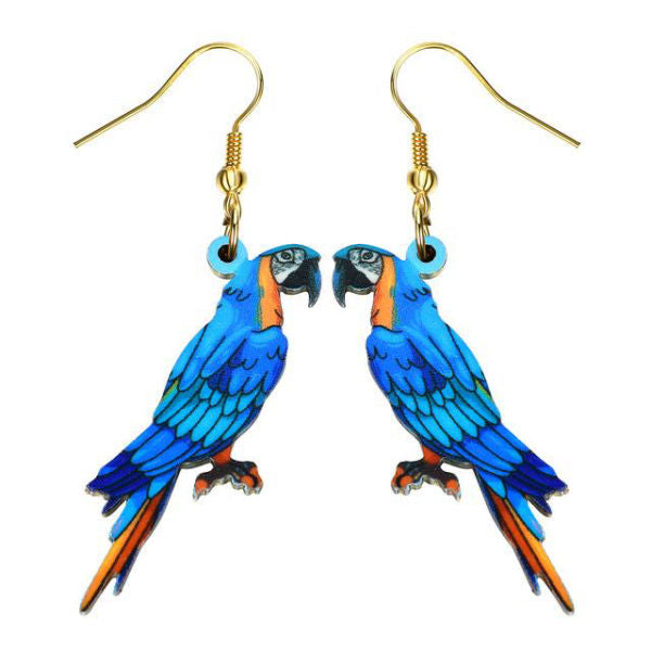 Boucle d'Oreille Perroquet Réaliste
