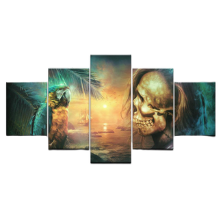 Tableau Perroquet<br> Crâne du Pirate