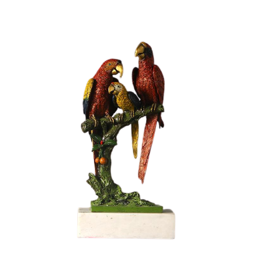 Statue perroquet laiton