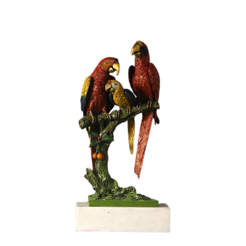 Statue perroquet laiton