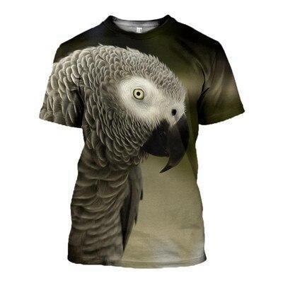 T-Shirt Gris du Gabon | Perroquet-Royal