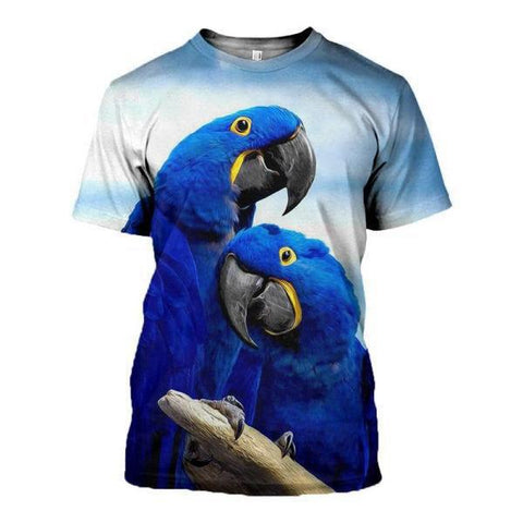 T-Shirt Perroquet Bleu Homme | Perroquet-Royal