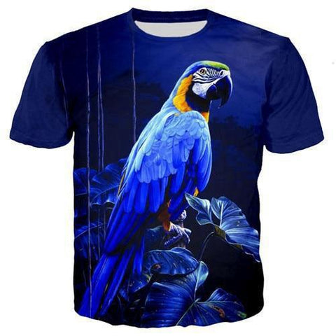 T-Shirt Perroquet Bleu | Perroquet-Royal