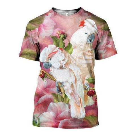 T-Shirt Perroquet Rose Femme | Perroquet-Royal