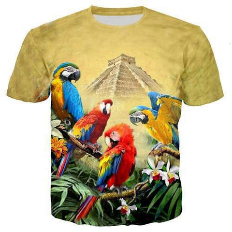 T-Shirt Temple Perroquet Homme | Perroquet-Royal