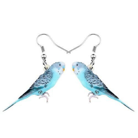 Boucle d'Oreille Perroquet Perruche Bleue