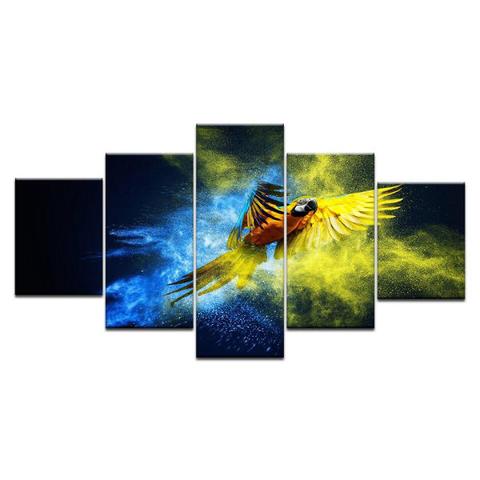 Tableau Perroquet<br> Plume Bleue