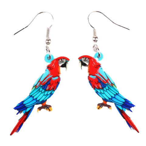 Boucle d'Oreille Perroquet Réaliste